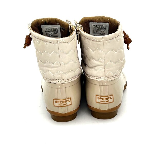 Sperry Top Sider Womens Quilted Duck Boots Zipper & Lace-Up Rubber Sole Size 6 - Picture 12 of 16